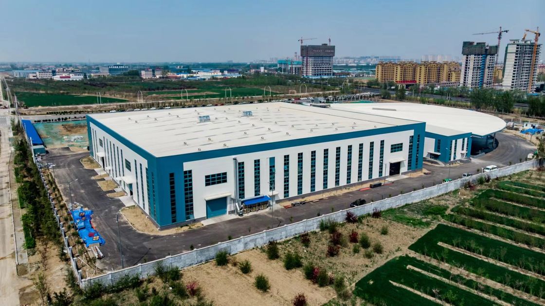 OEM फार्मास्युटिकल लॉजिस्टिक्स प्रीफैब्रिकेटेड मेटल बिल्डिंग H सेक्शन पोर्टल फ्रेम बिल्डिंग स्टील संरचना